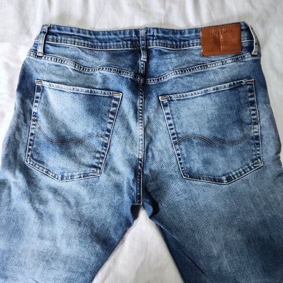 Jack and Jones Jeans Men's 36 x 32 Slim Fit Tim Designer Denim Mid Rise - Picture 4 of 12